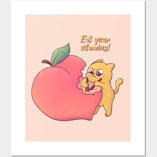 Peachy Cat Posters and Art